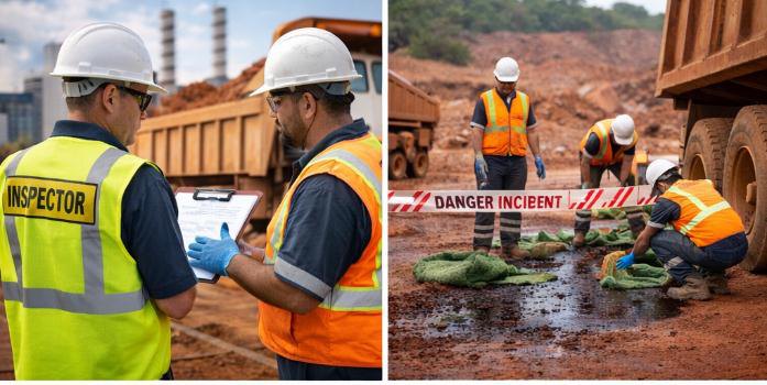 Inspection de sécurité sur un site d'exploitation